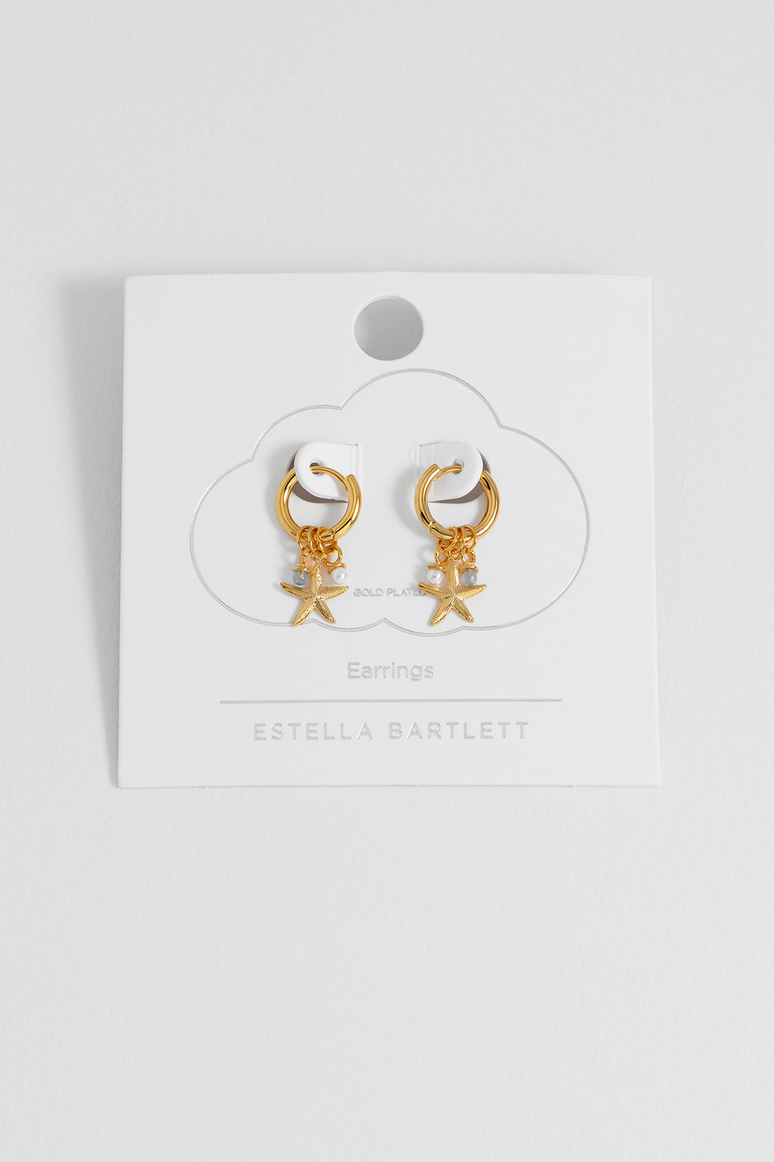 Estella Bartlett Starfish Charm Huggie Hoops