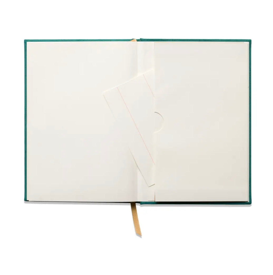 Suedette Hard Cover Radiant Journal - Emerald