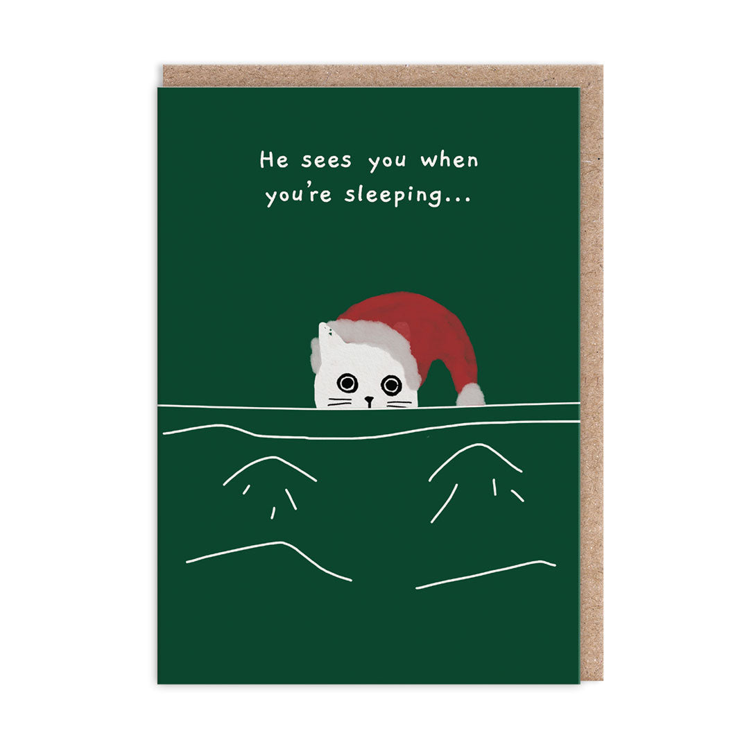 He See's You When You're Sleeping Christmas Card