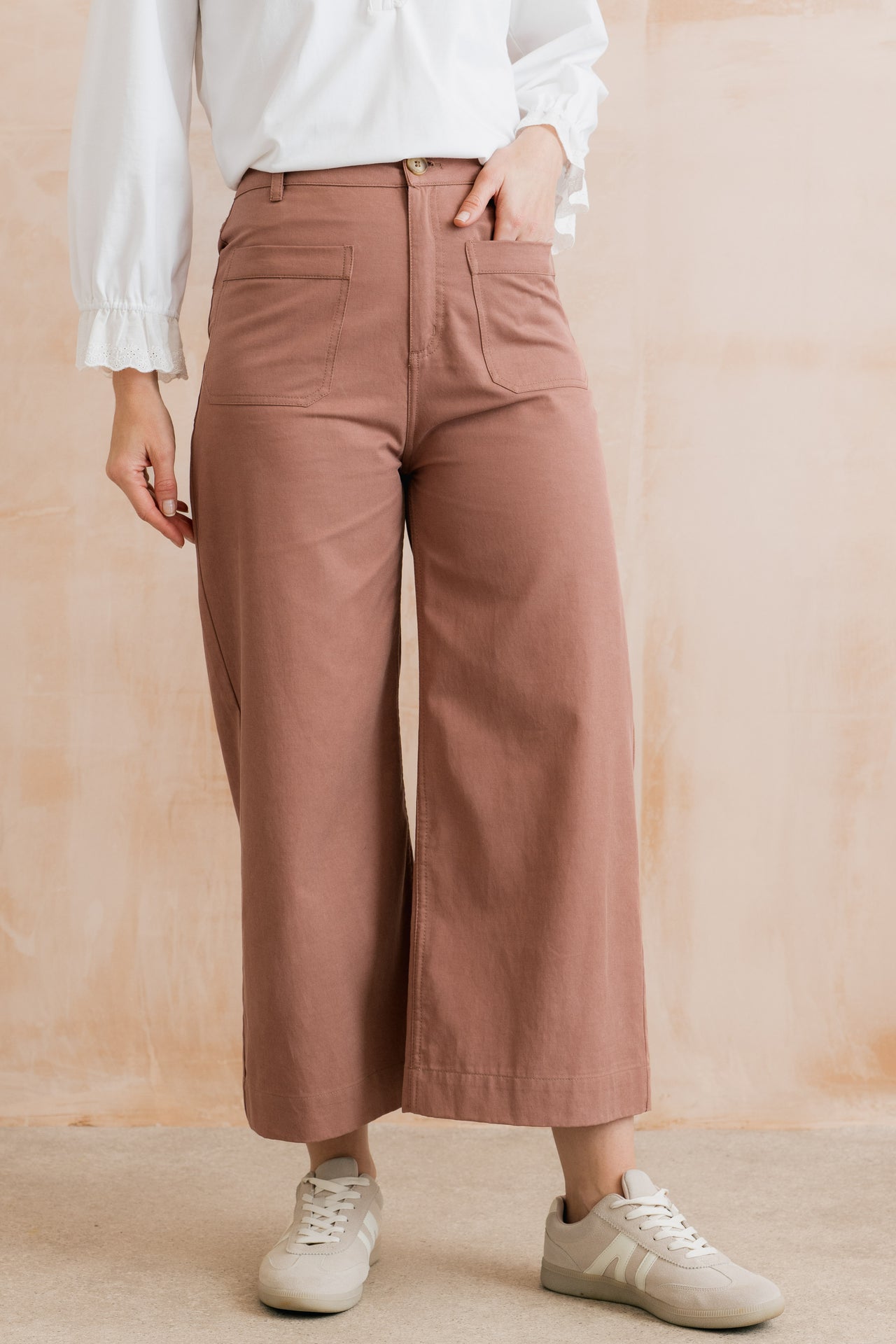Lily & Me Amelia Cropped Trousers Antique Pink