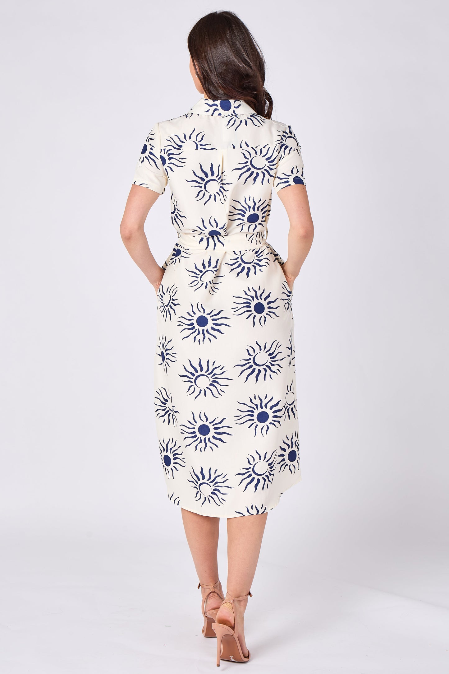 Sun Goddess Midi Shirt Dress