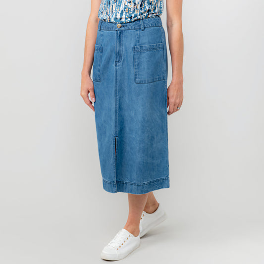 Lily & Me Penrose Denim Skirt
