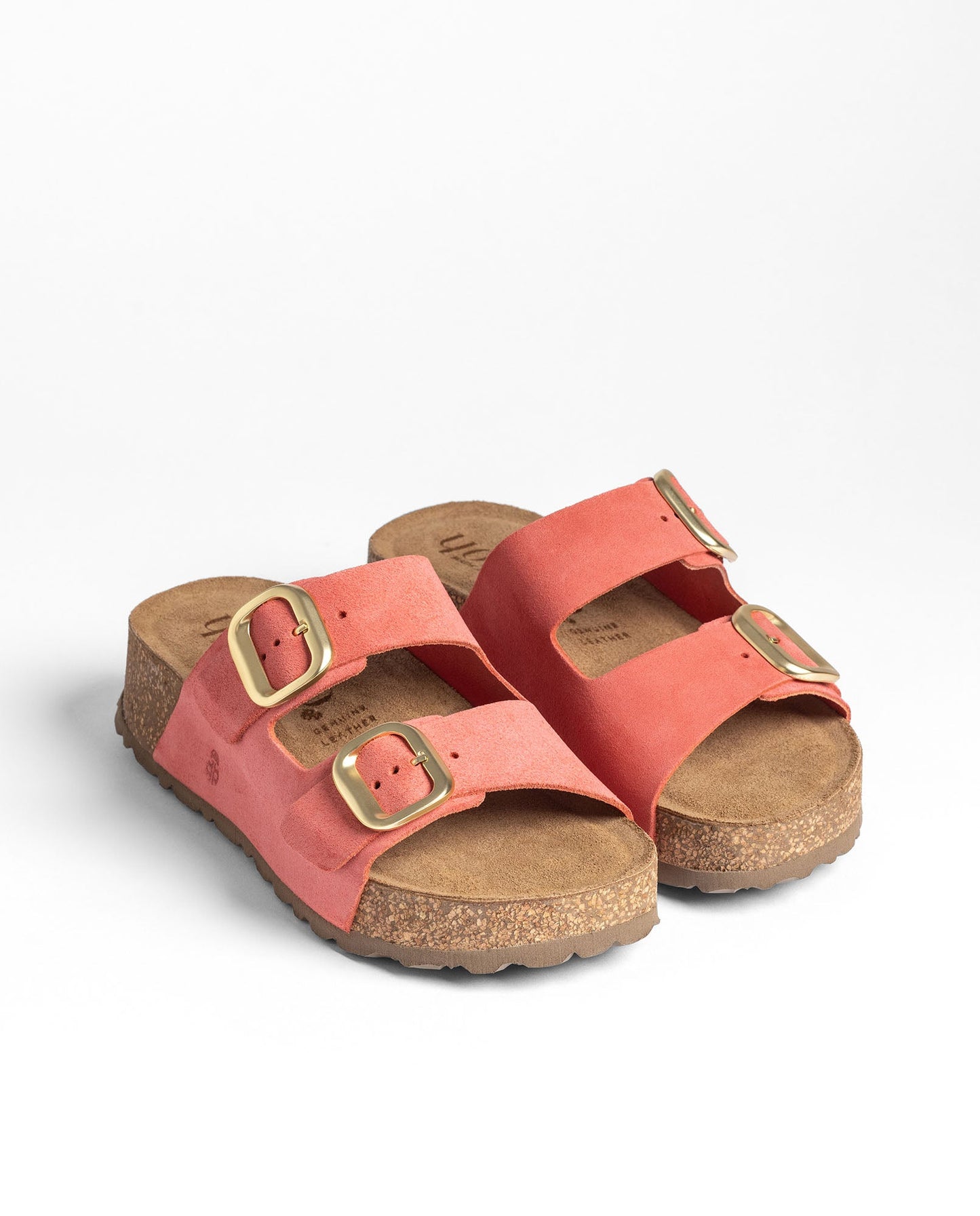 Yokono Wiwi Platform Double Strap Sandals in Coral