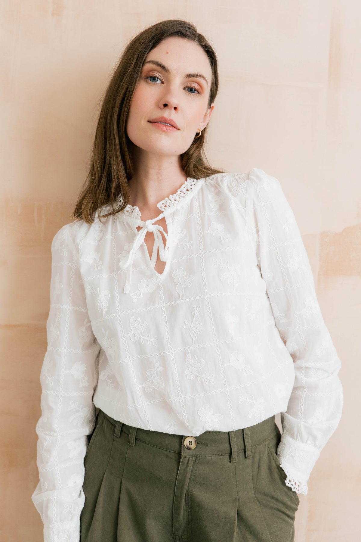 Lily & Me Lorna Embroidered Blouse