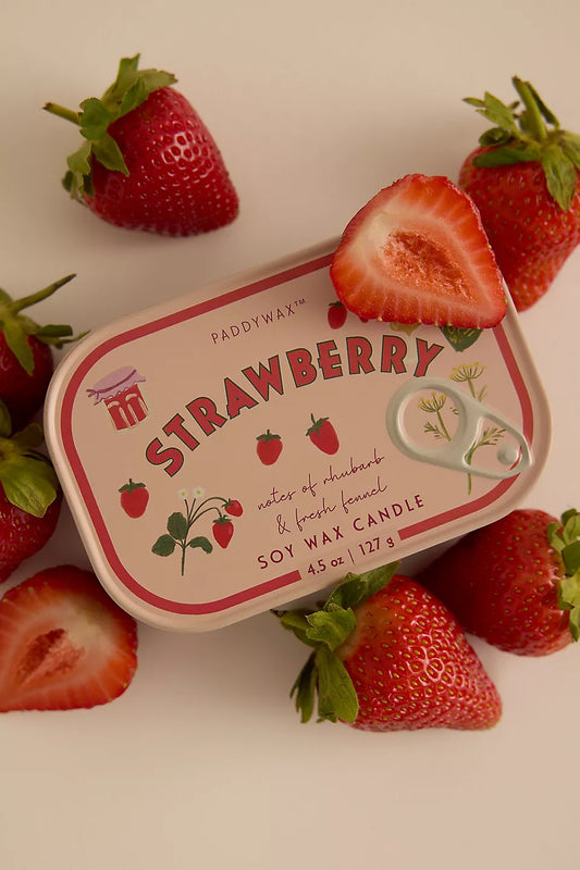Paddywax Bistro Strawberry Tin Soy Candle