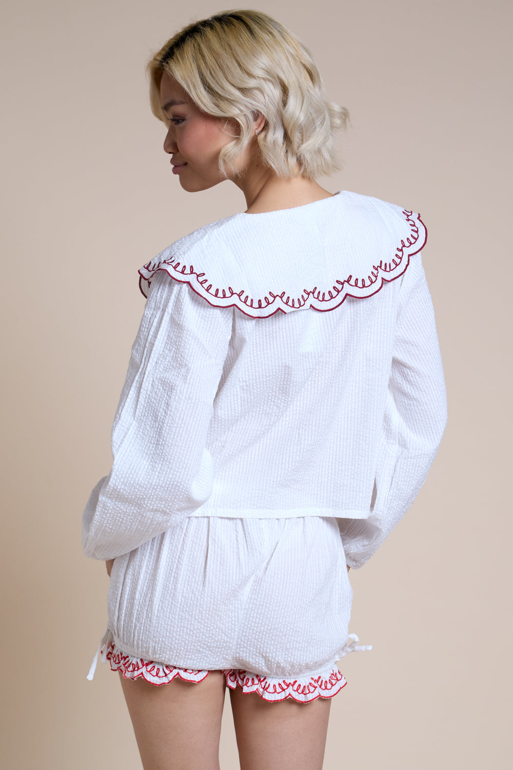 Neon Rose Kaia Crab Embroidered Blouse