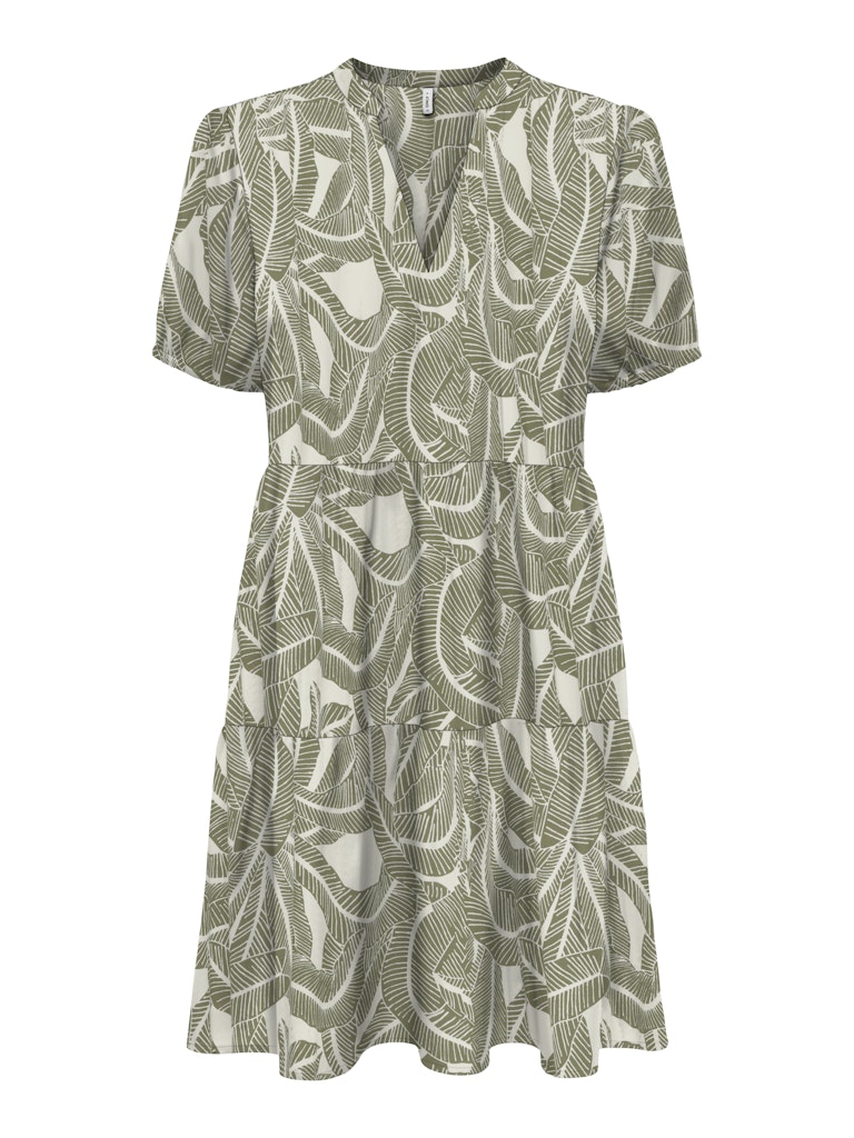 ONLY Botanical Shift Dress in Clay