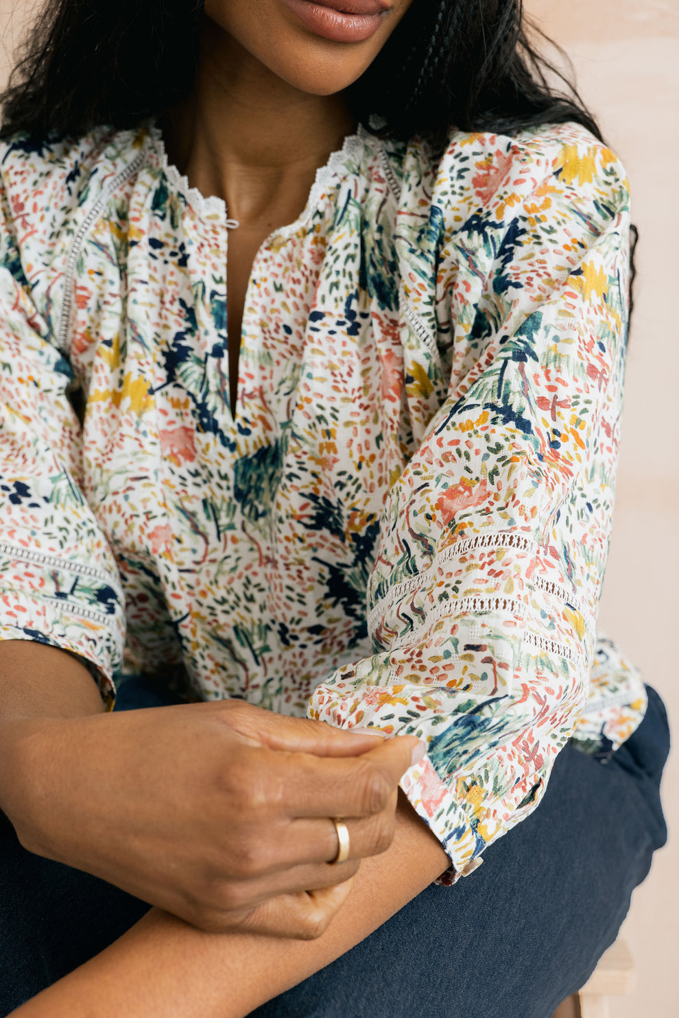 Lily & Me Zoe 3/4 Sleeve Harding Blouse