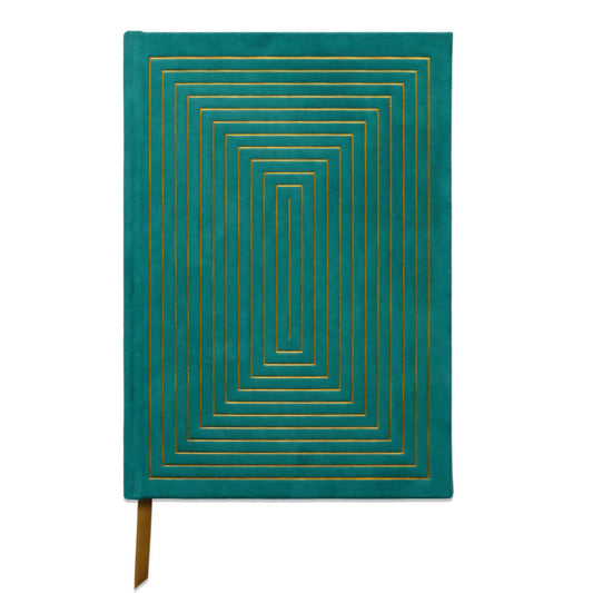 Suedette Hard Cover Radiant Journal - Emerald