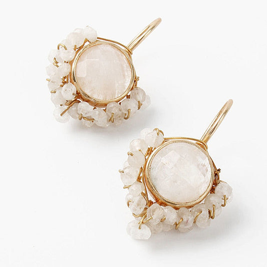 My Doris Quartz Gemstone Hook Earrings