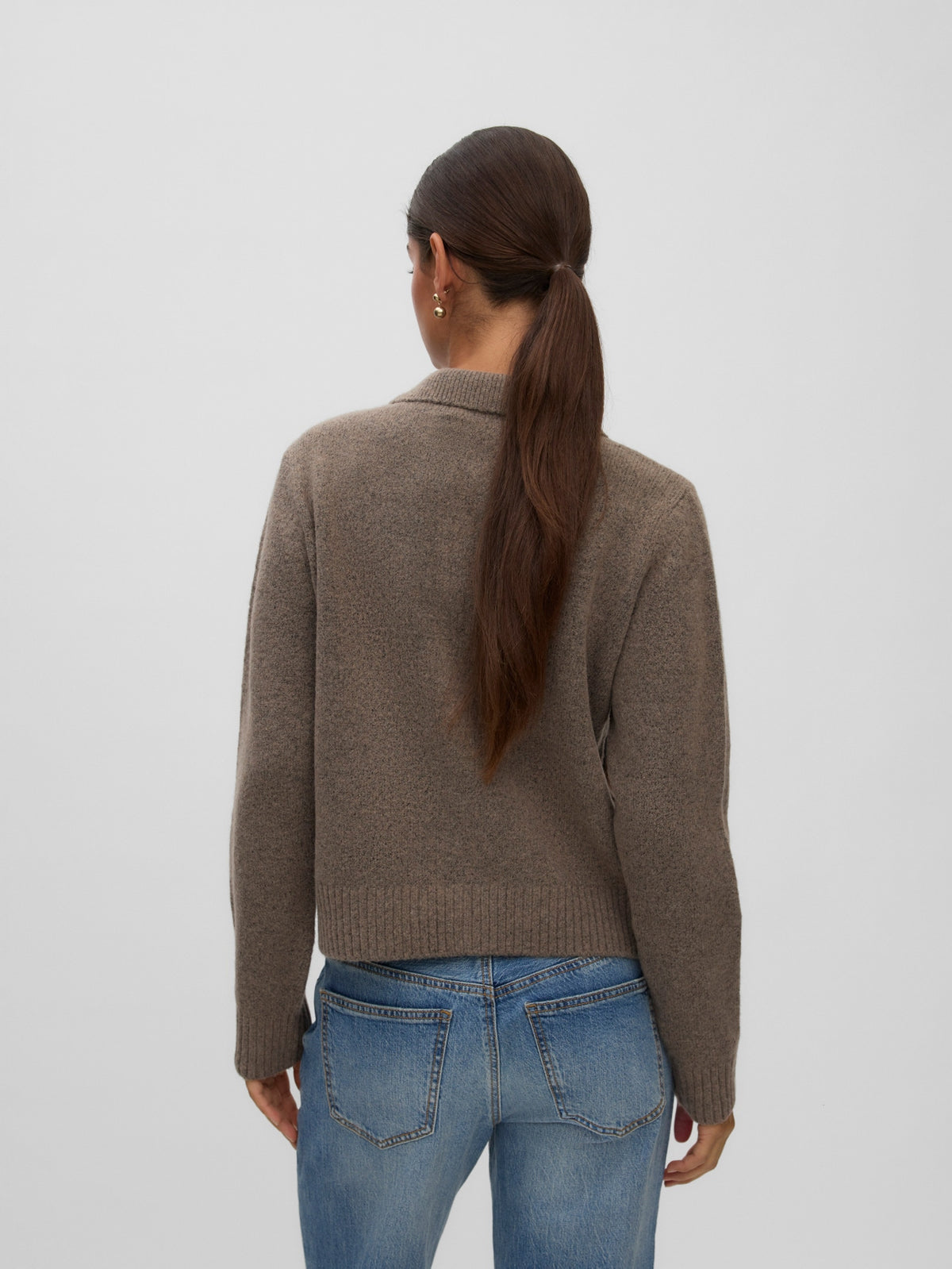 Vero Moda Cavallo Polo Horse Cardigan in Ashy Taupe