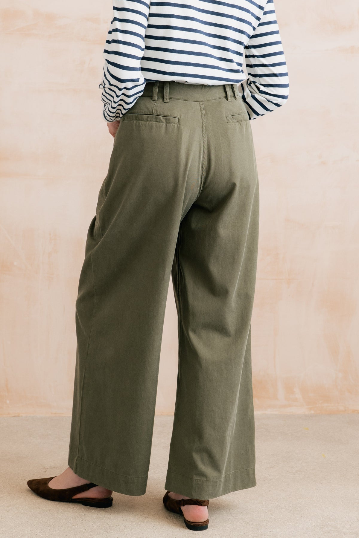 Lily & Me Sophie Olive Wide Leg Trousers