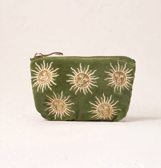 Sun Goddess Coin Purse in Fern Green