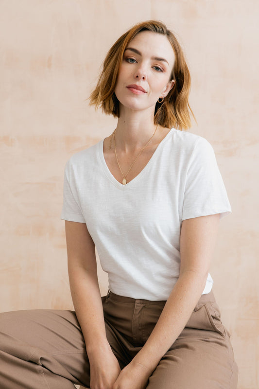 Lily & Me Victoria Organic Cotton Tee White
