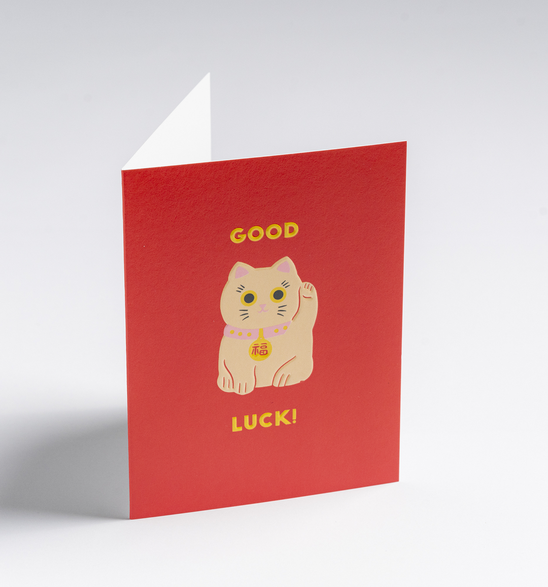 Good Luck Cat Mini Card
