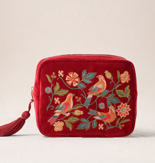 Botanical Birds Wash Bag