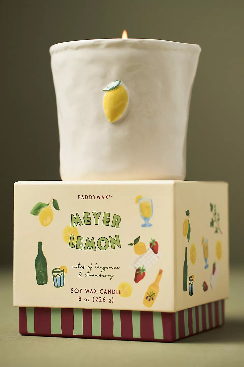 Paddywax Bistro Meyer Lemon Ceramic Soy Candle