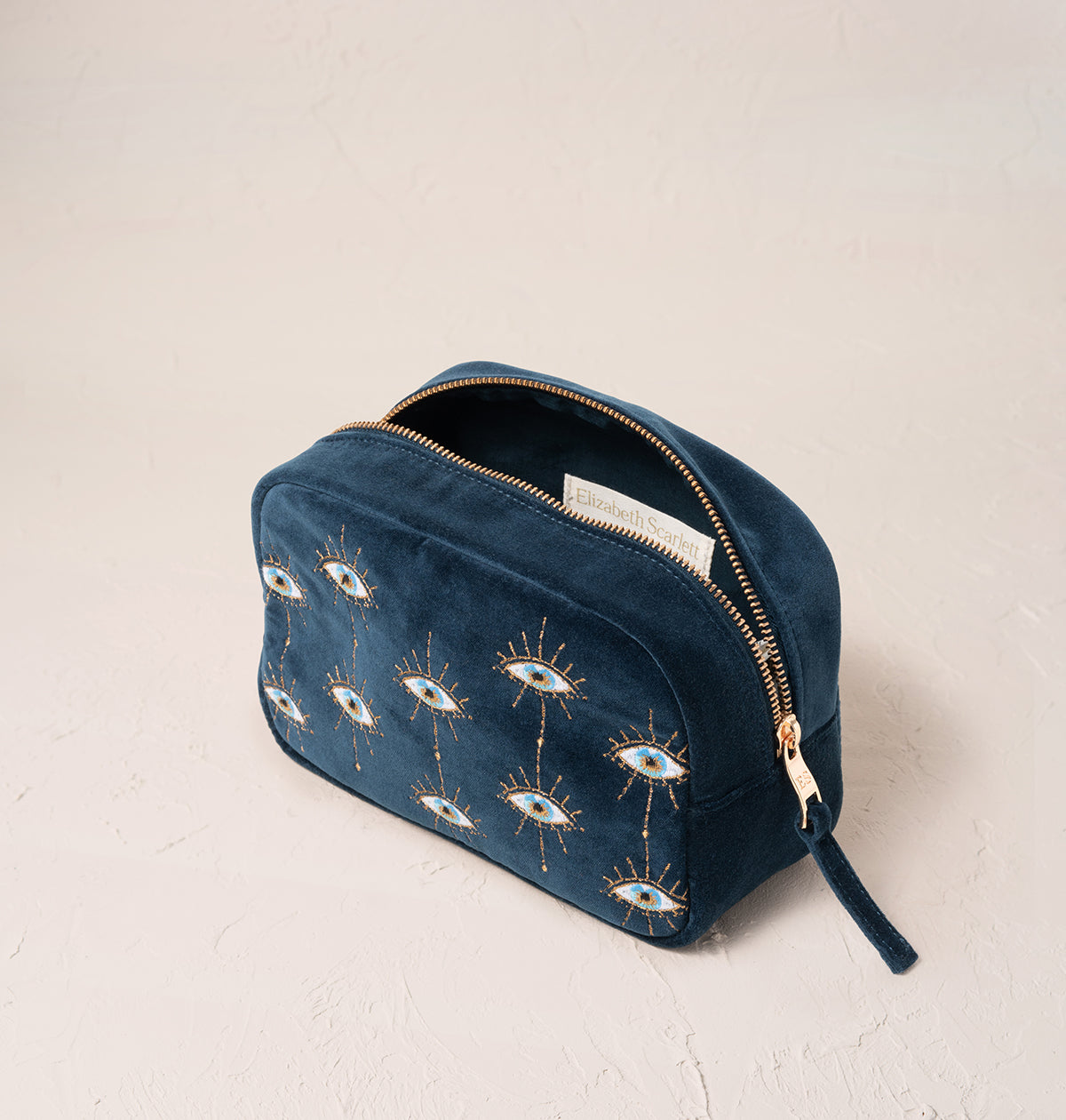 Mystical Eye Makeup Bag in Ink Blue