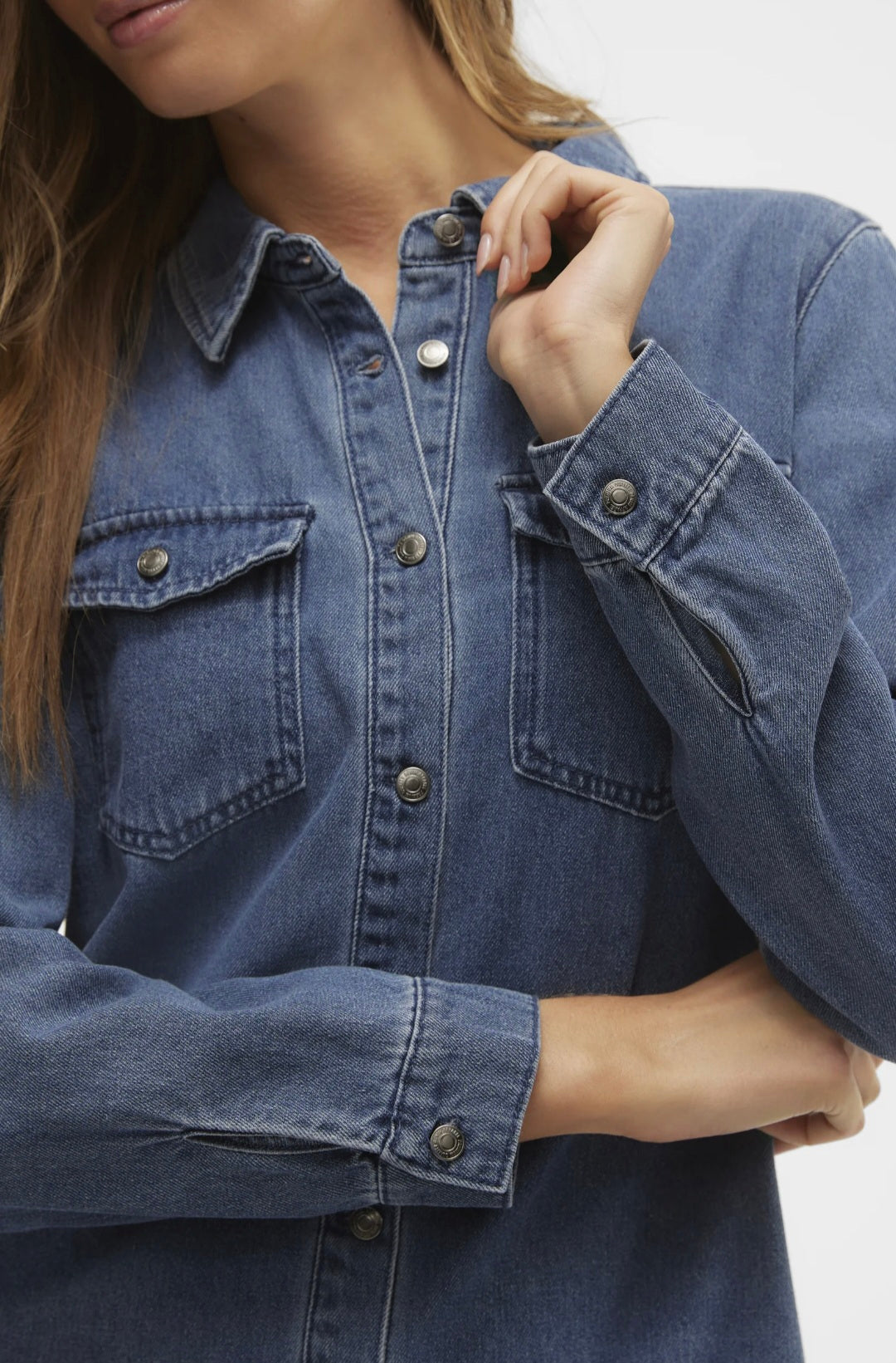 Vero Moda Jennie Denim Shirt Dress - Blue