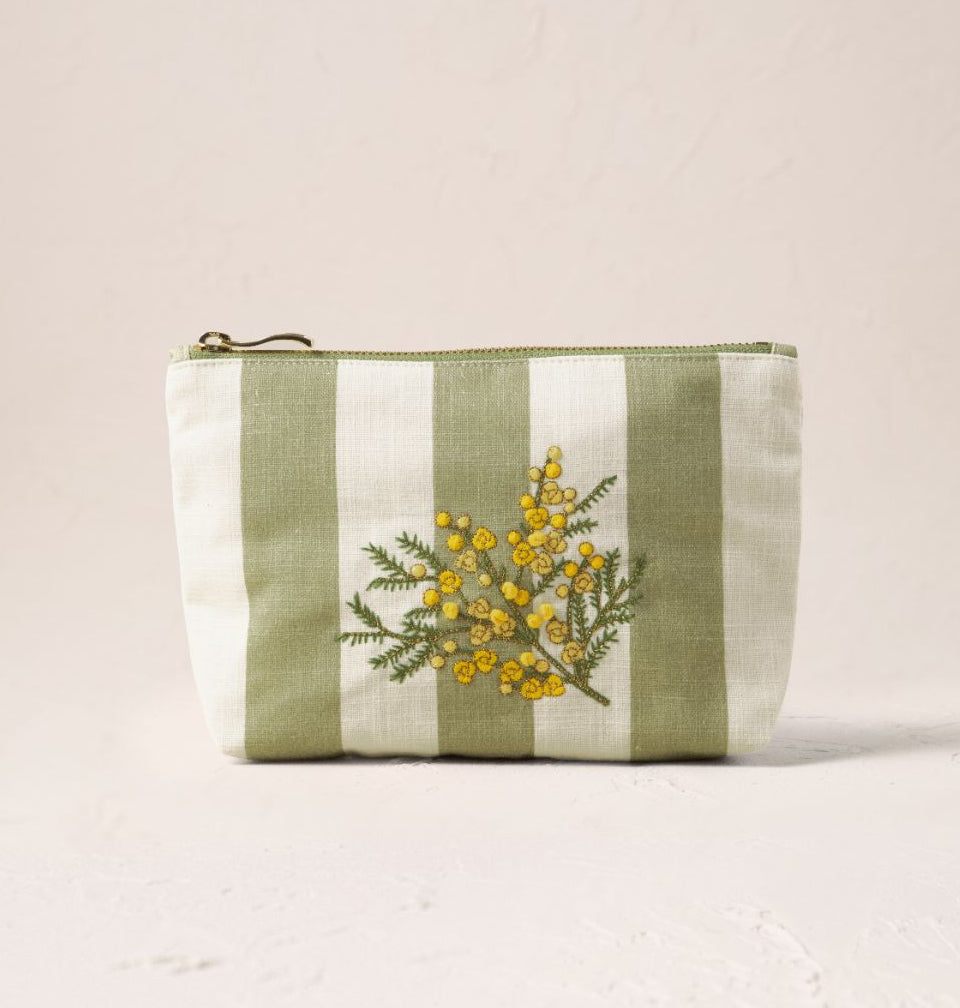 Mimosa Stripe Mini Pouch