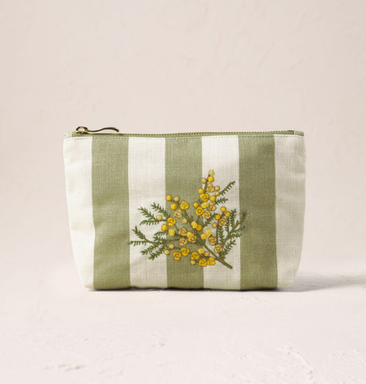 Mimosa Stripe Mini Pouch