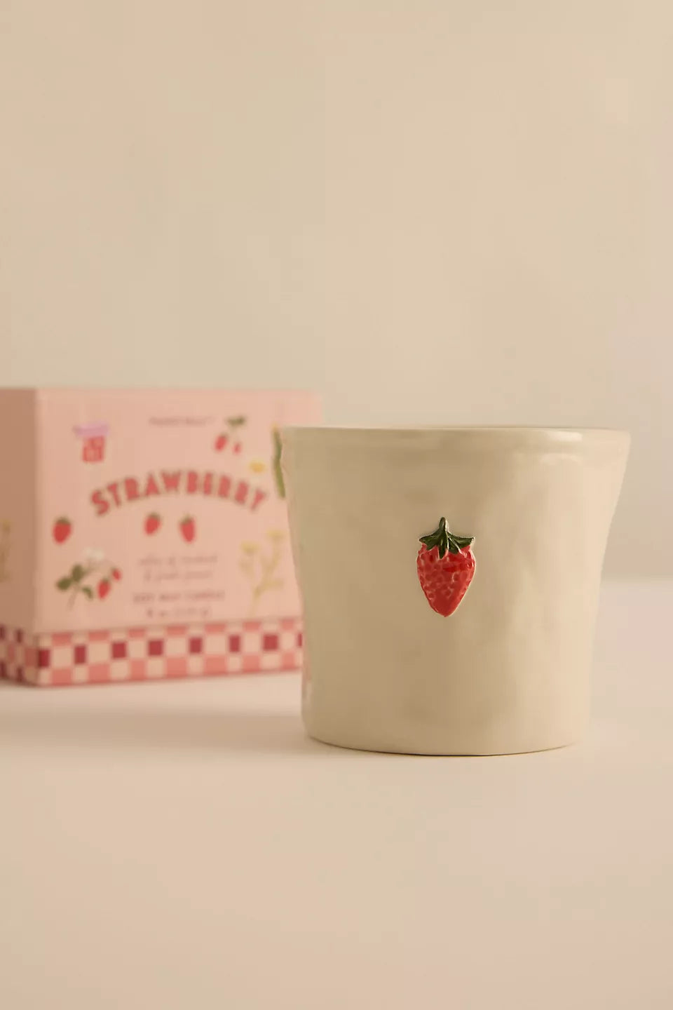 Paddywax Bistro Strawberry Ceramic Soy Candle