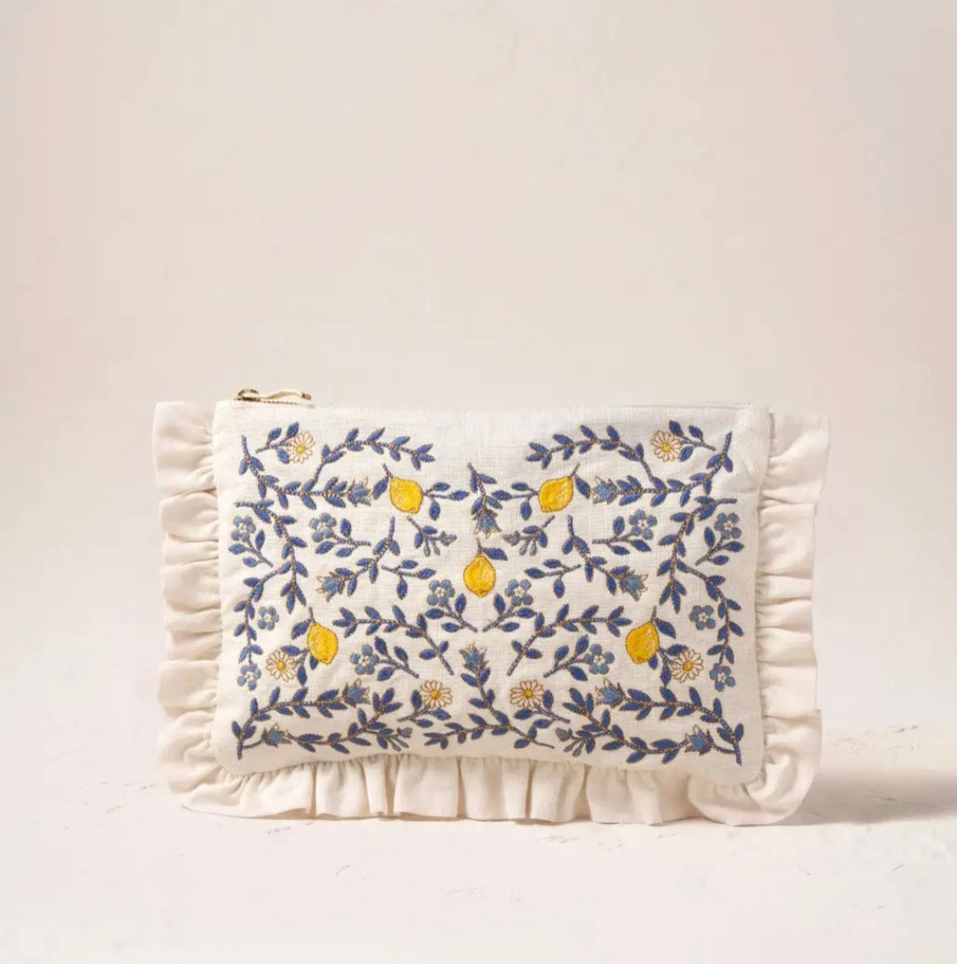 Lemon Garden Everyday Frill Pouch