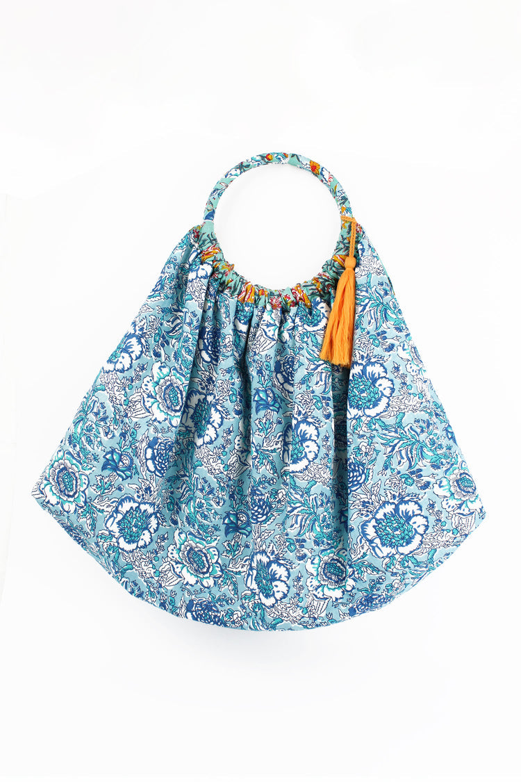 My Doris Gold & Turquoise Reversible Bag
