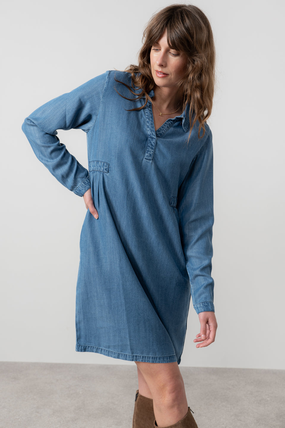 Lily & Me Emma Tencel Denim Shirt Dress