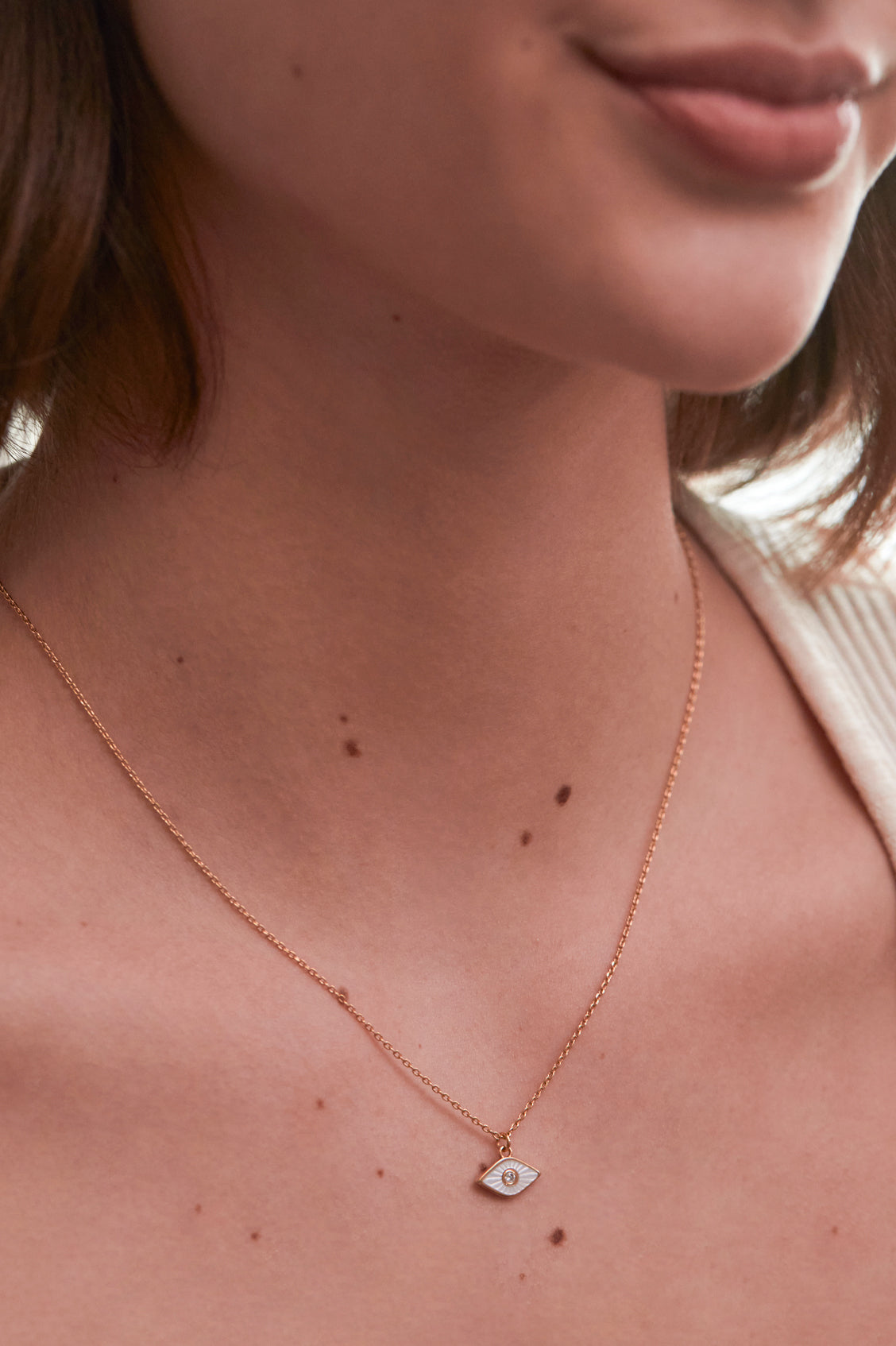Estella Bartlett Pearl Evil Eye Necklace