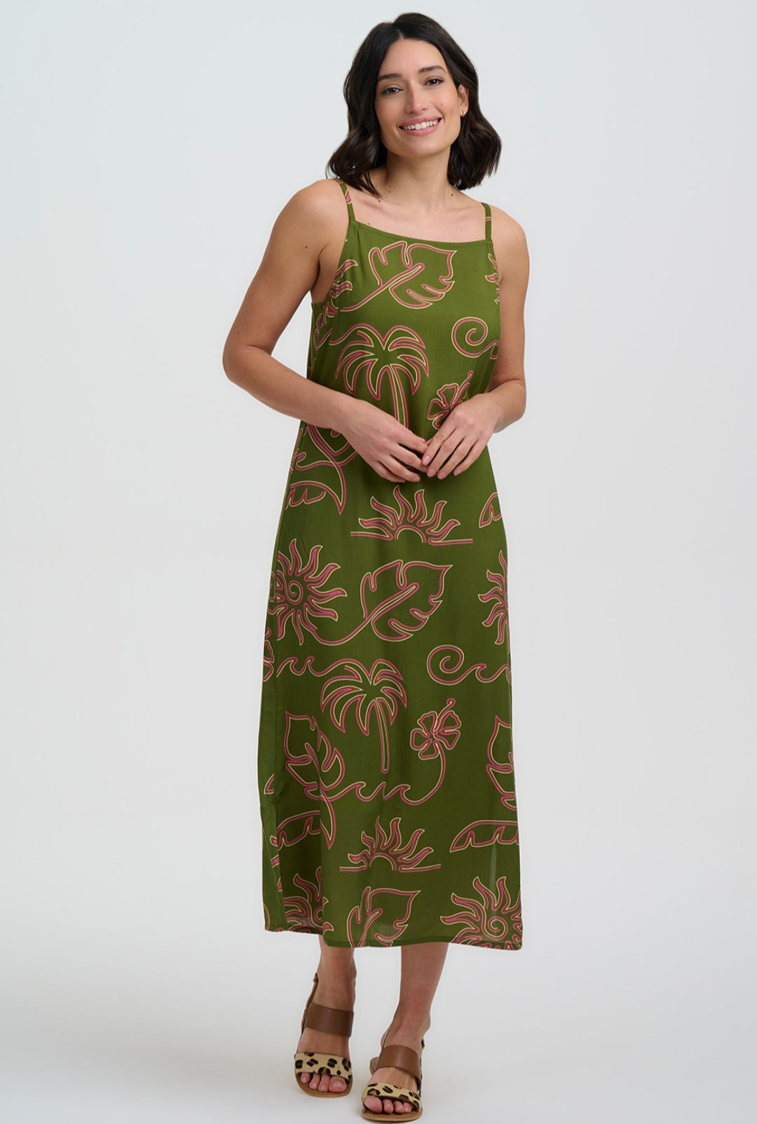 Sugarhill Brighton Raganni Tropical Midi Dress
