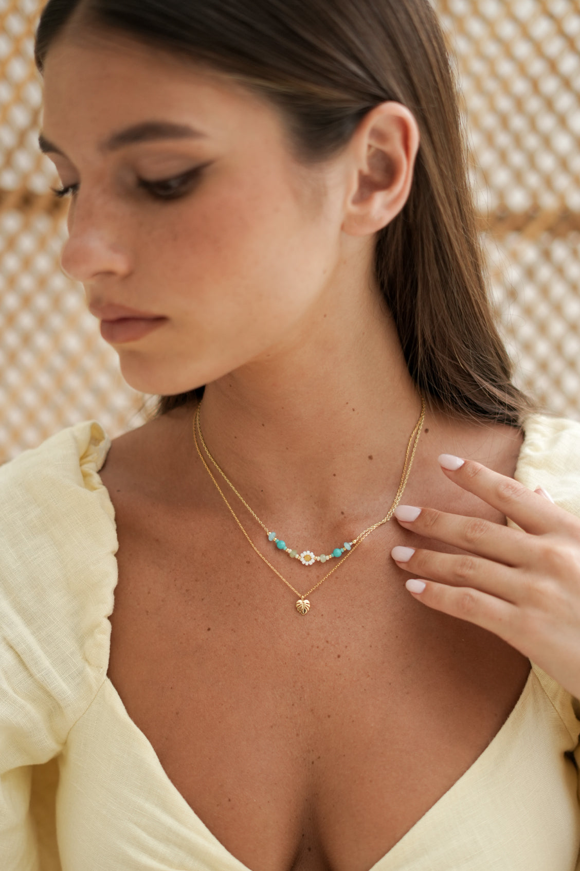 Estella Bartlett Monstera Necklace