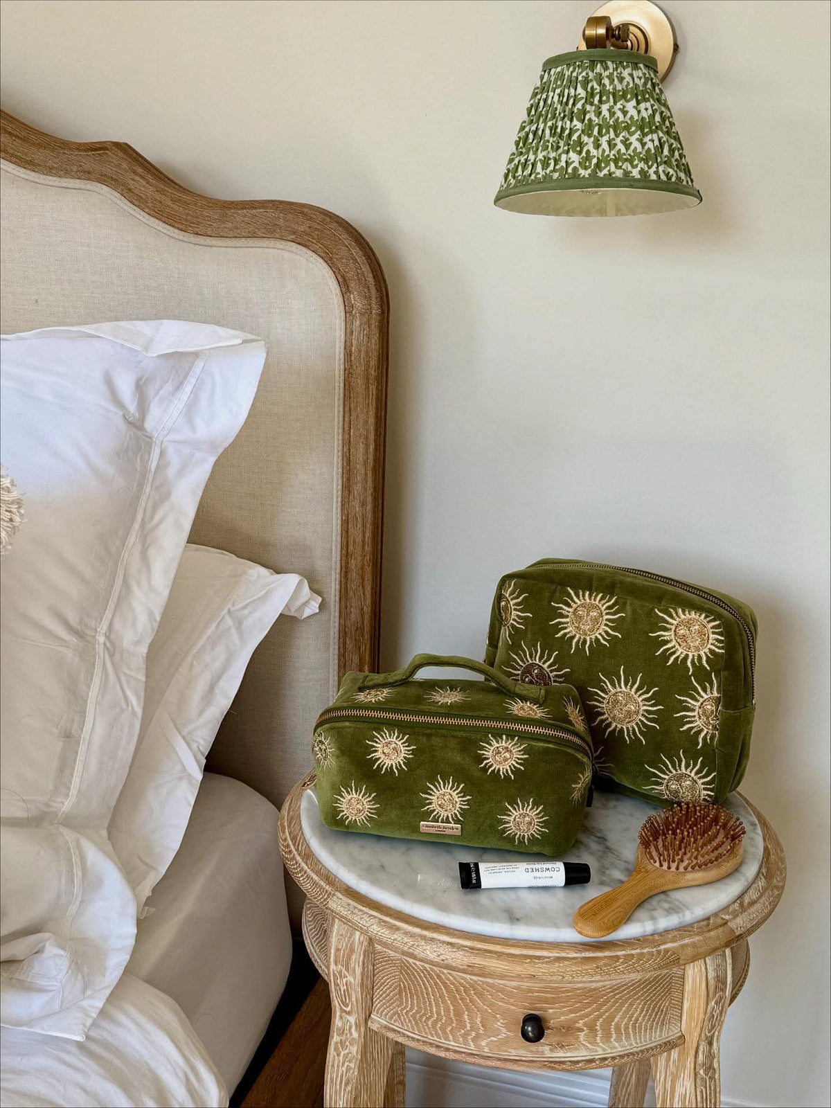 Sun Goddess Open Flat Makeup Bag Fern Green