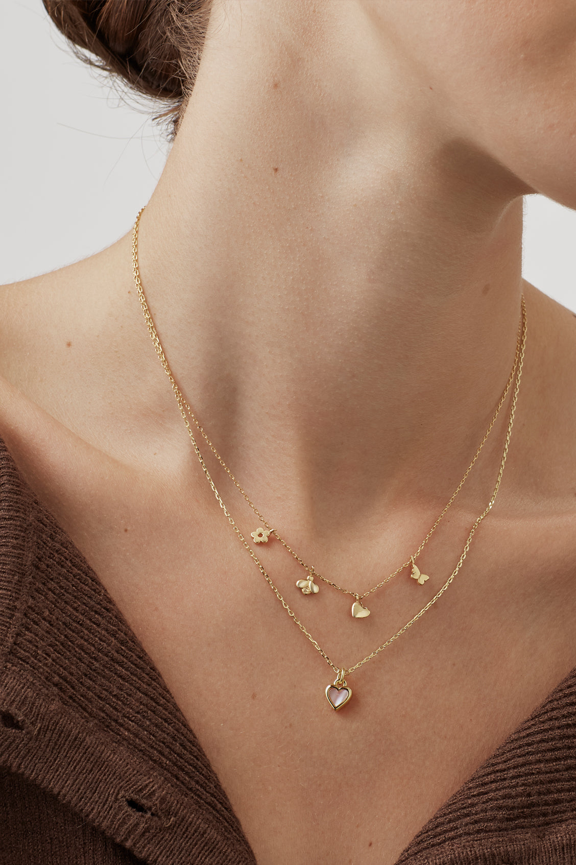 Estella Bartlett Pink Pearl Heart Necklace