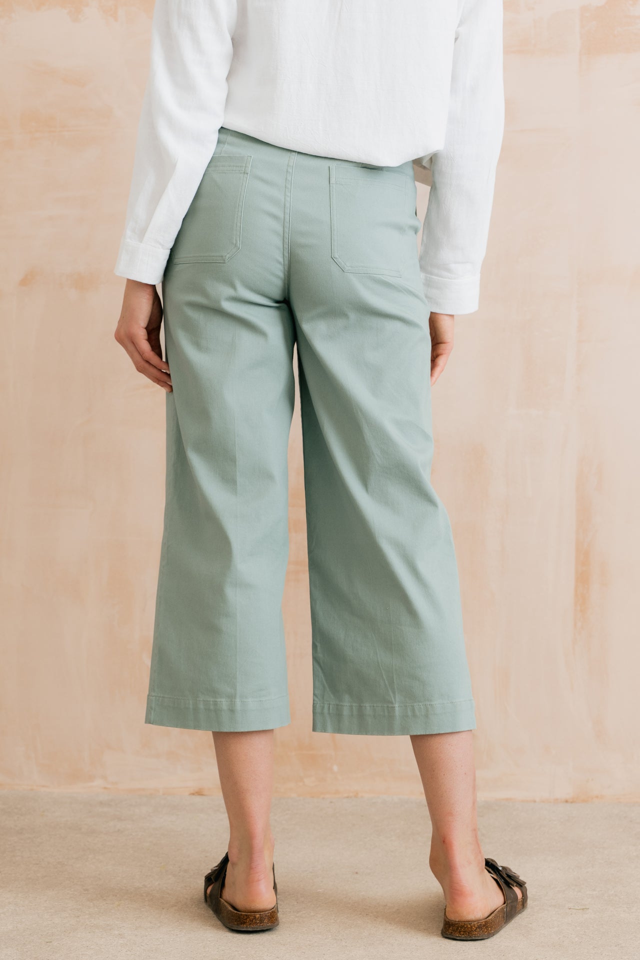Lily & Me Isla Crop Trousers in Silver Sage