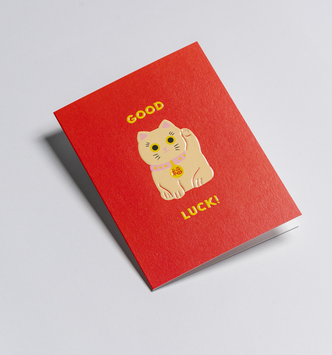 Good Luck Cat Mini Card