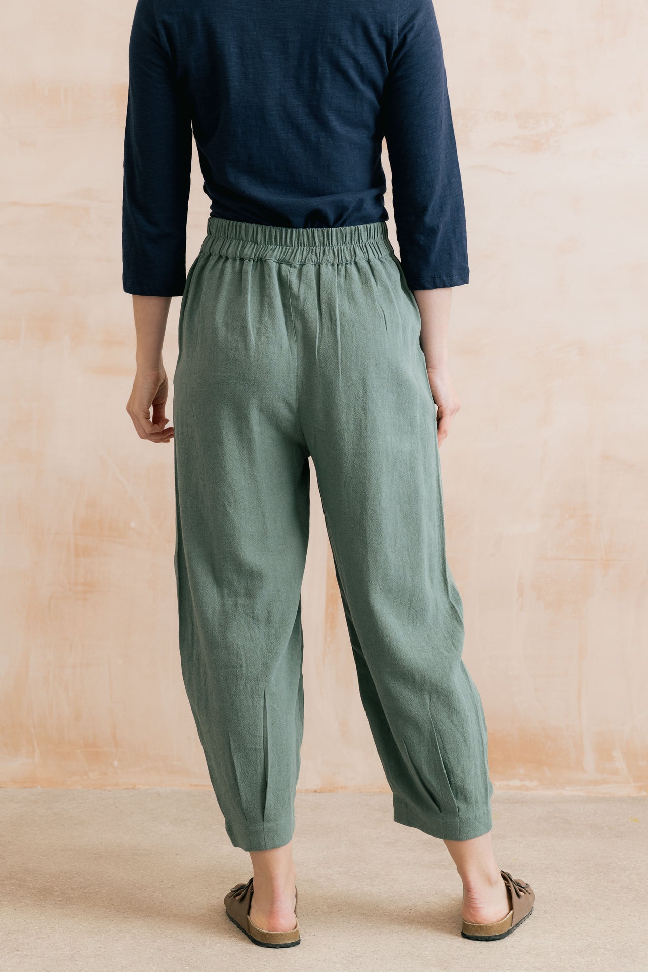Lily & Me Sail Linen Trousers in Laurel