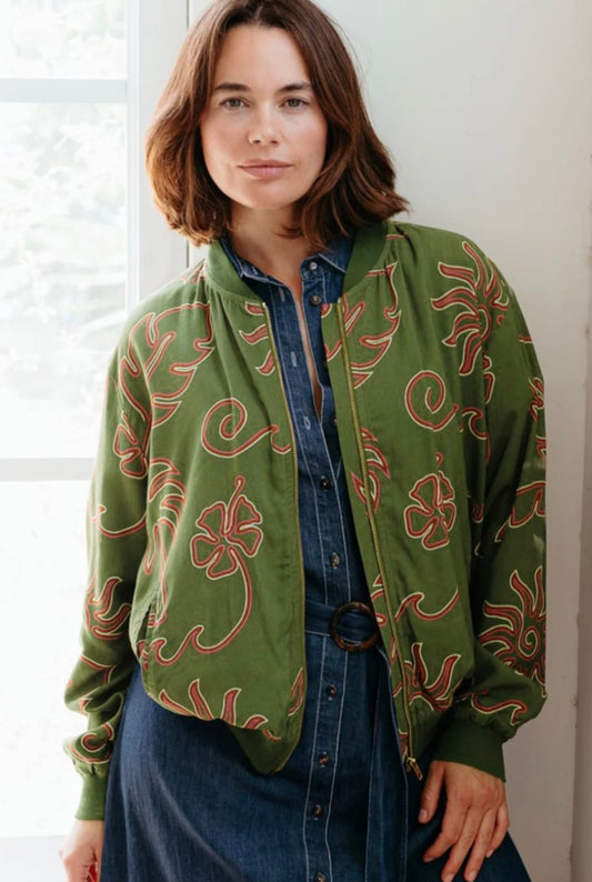 Sugarhill Brighton Bobbi Tropical Bomber Jacket