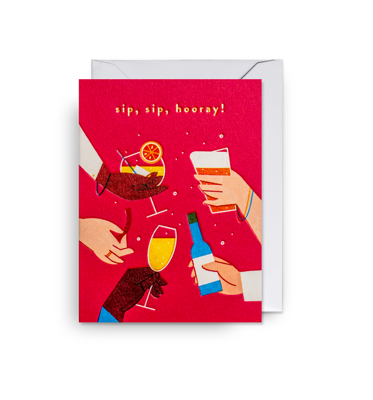 Sip, Sip, Hooray! Mini Card