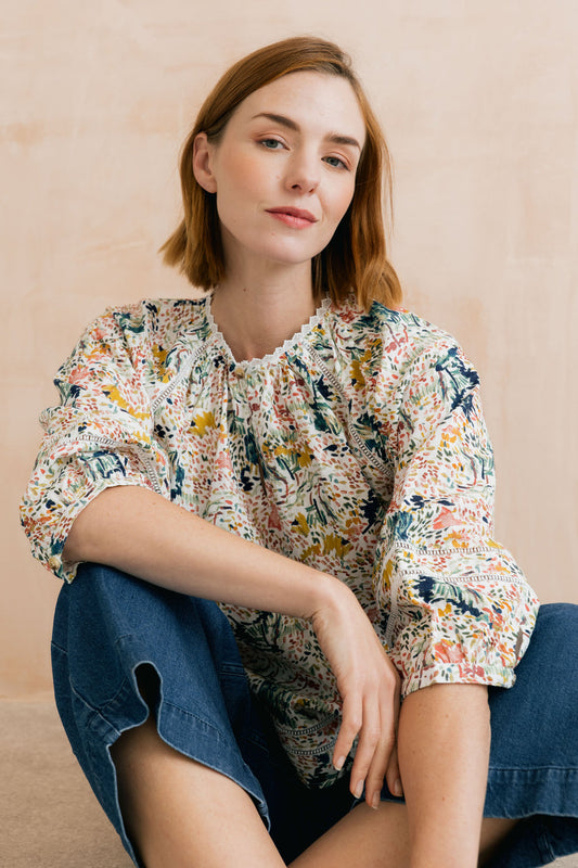 Lily & Me Zoe 3/4 Sleeve Harding Blouse
