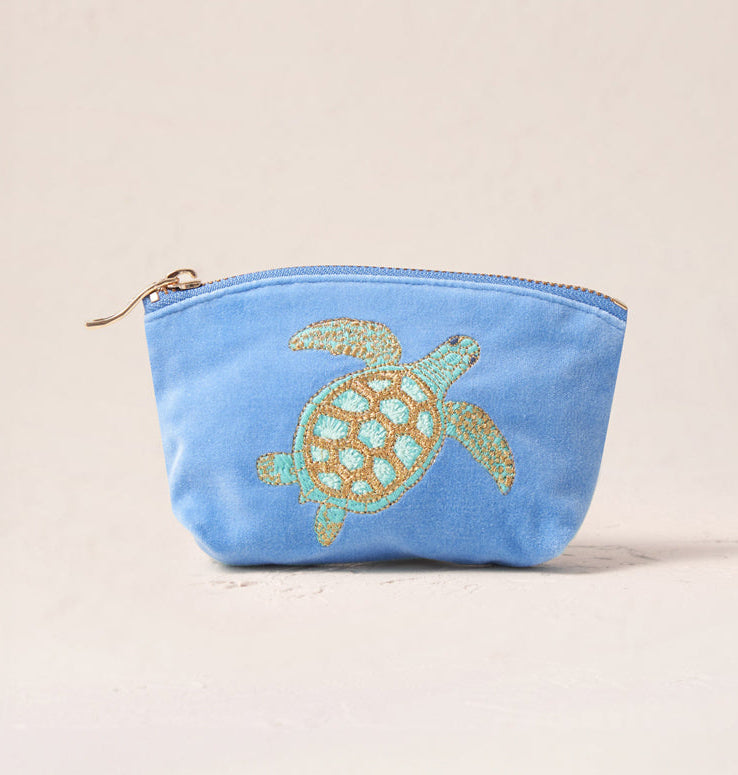 Turtle Conservation Caribbean Blue Coin Purse
