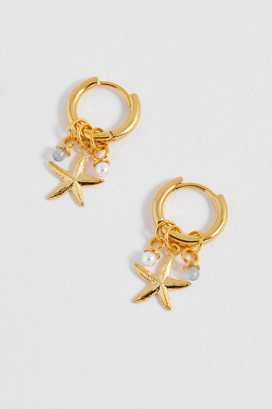 Estella Bartlett Starfish Charm Huggie Hoops