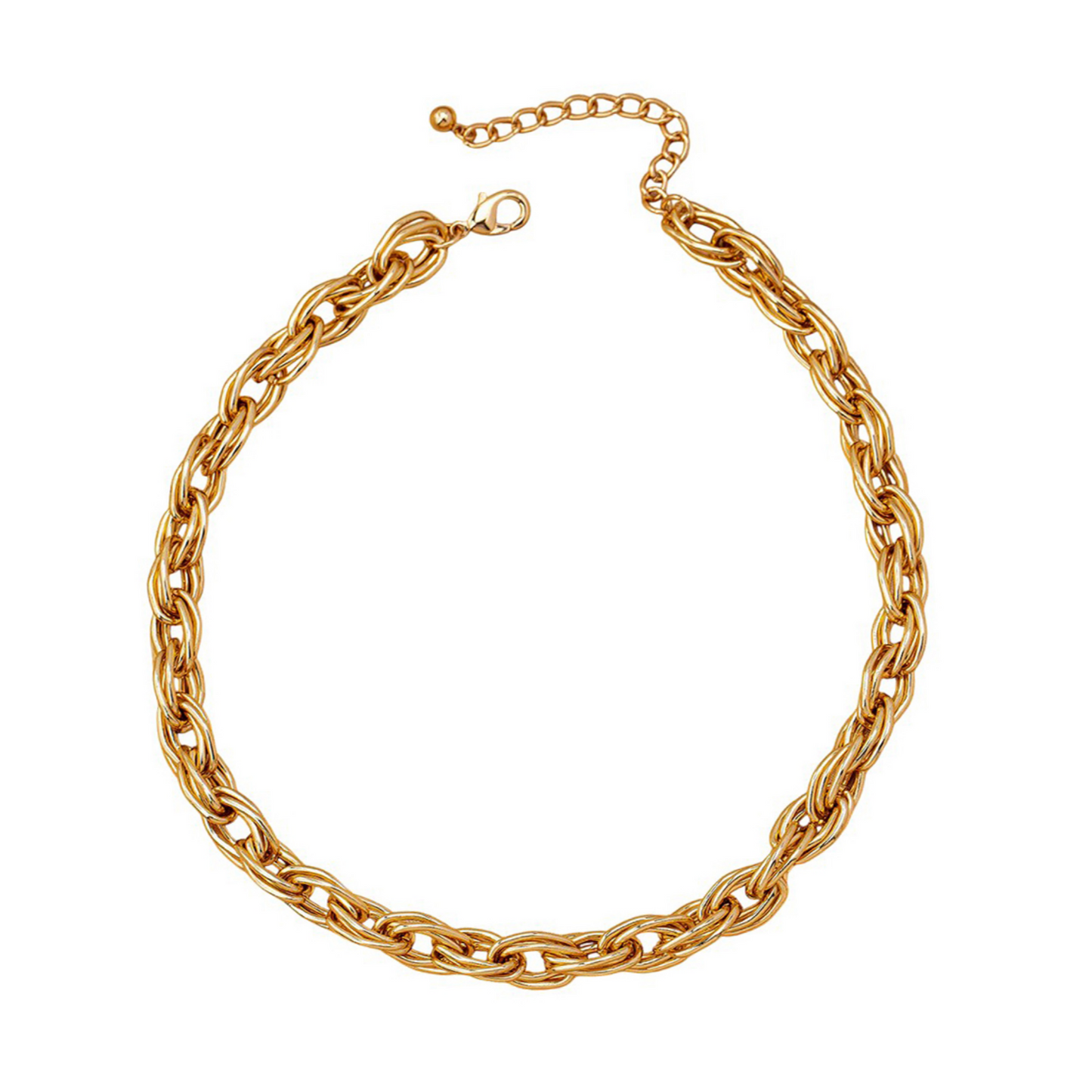 WHITE LEAF 18kt Plated Gold Triple Chain Necklace