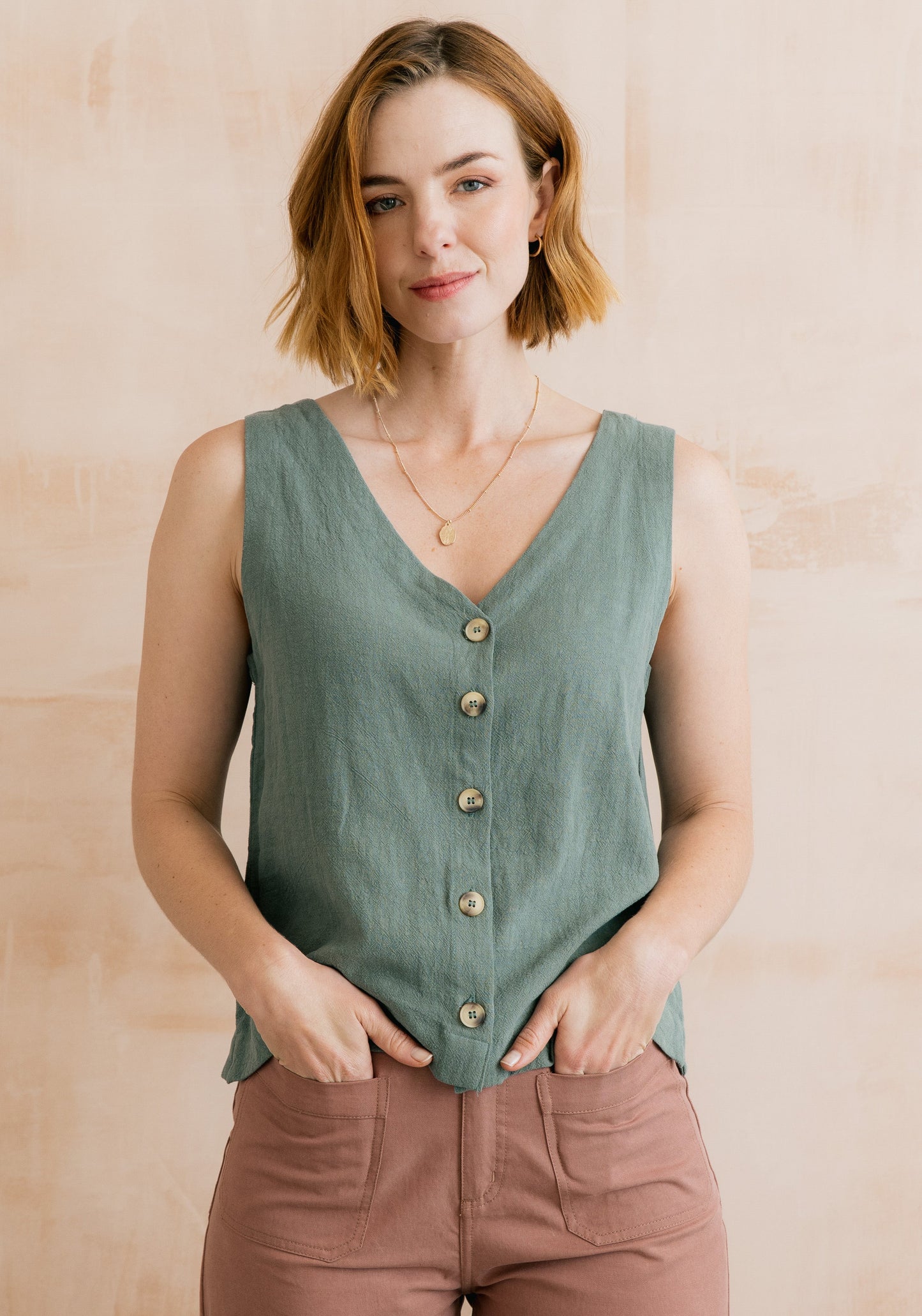 Lily & Me Allium Two Way Vest in Laurel