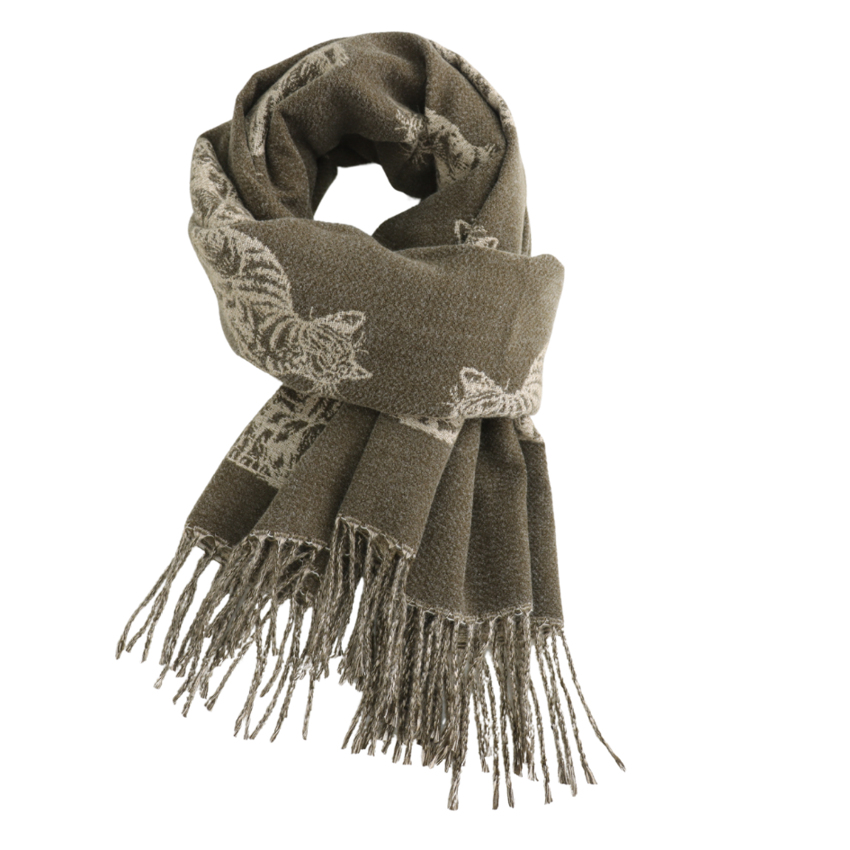 Cat Scarf - Olive