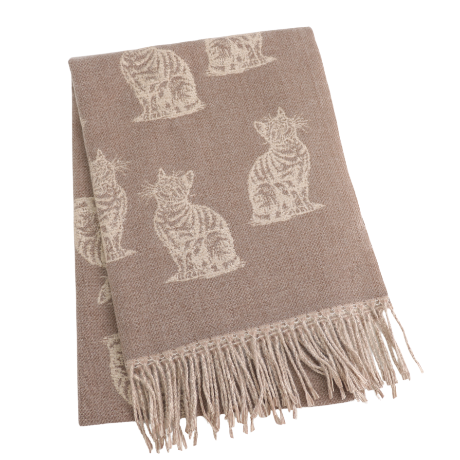 Cat Scarf - Neutral Taupe