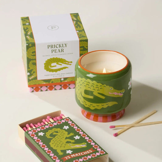 Paddywax Crocodile Prickly Pear Soy Candle