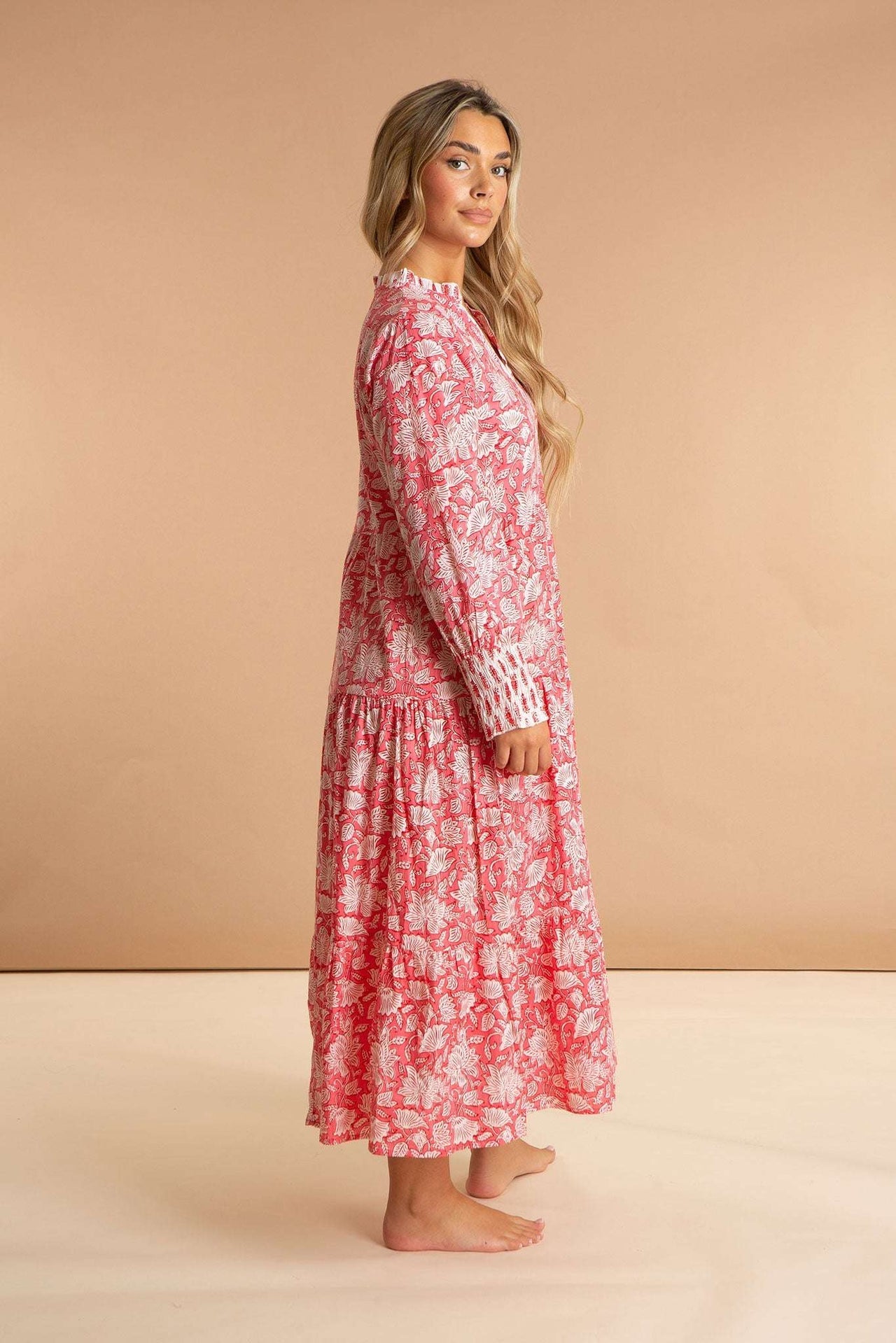 Inara Indian Cotton Peony Dress