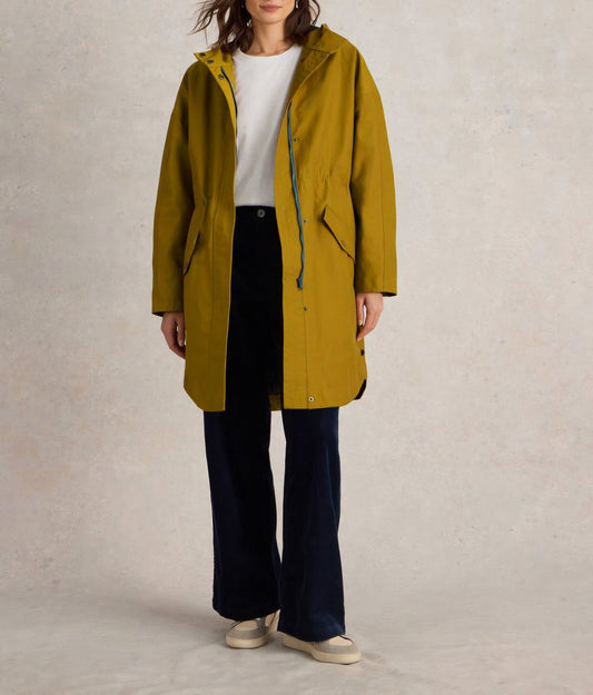 Winona Waterproof Coat in Ochre CURVE SIZES 20 - 24