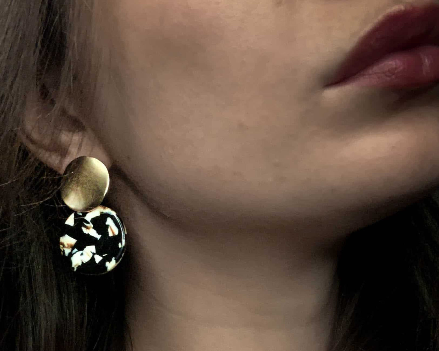 Sarah Two Tone Resin Earrings